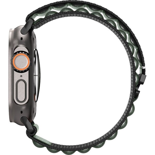 Spigen-Fabric-Band-hook-reminek-Apple-Watch-49-46-45-44mm-cerny-zeleny