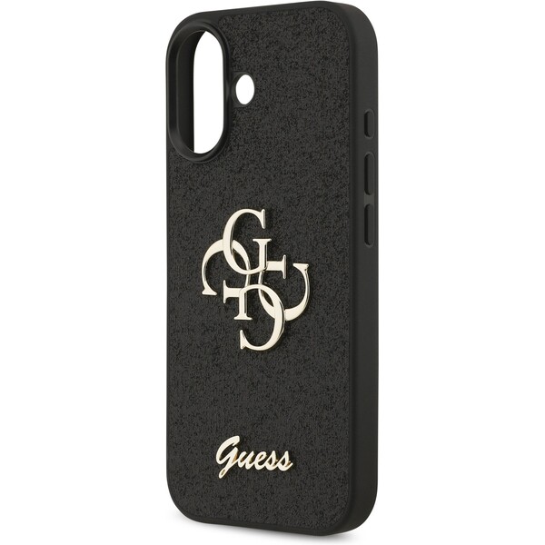 Guess-PU-Fixed-Glitter-4G-Metal-Logo-kryt-iPhone-17-cerny