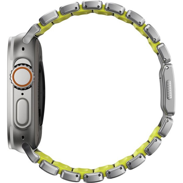Nomad-Stratos-Band-FKM-reminek-Apple-Watch-45-46-49mm-Natural-Titanium-Volt