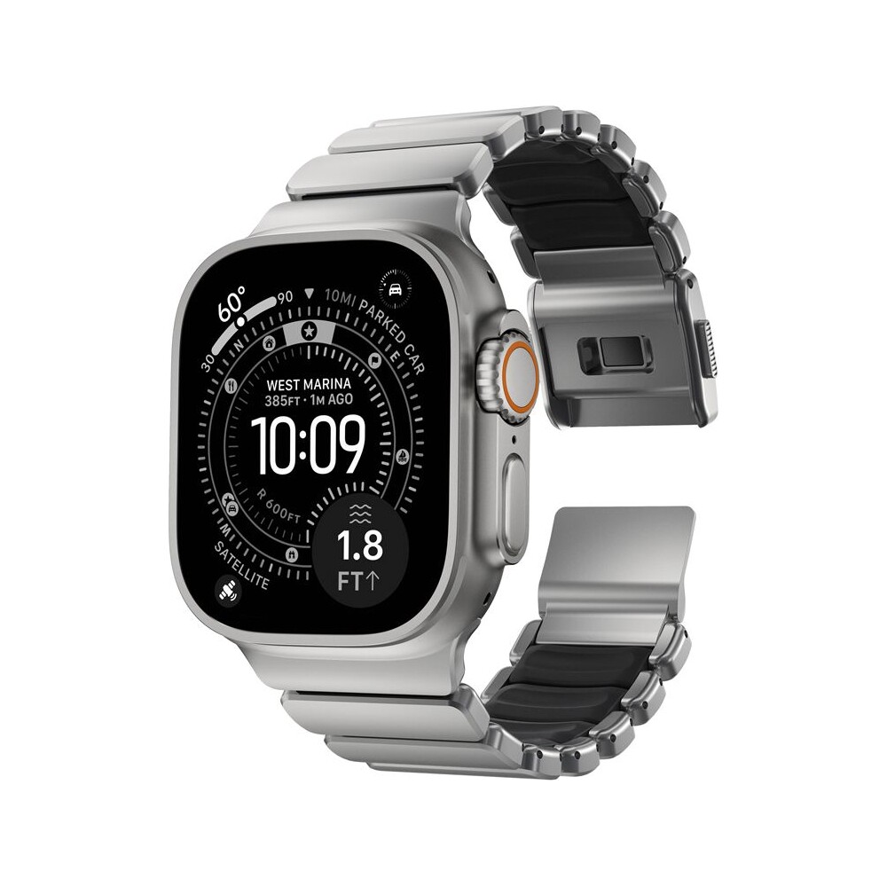 Nomad-Stratos-Band-FKM-reminek-Apple-Watch-45-46-49mm-Natural-Titanium-Black