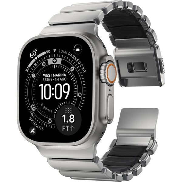 Nomad-Stratos-Band-FKM-reminek-Apple-Watch-45-46-49mm-Natural-Titanium-Black