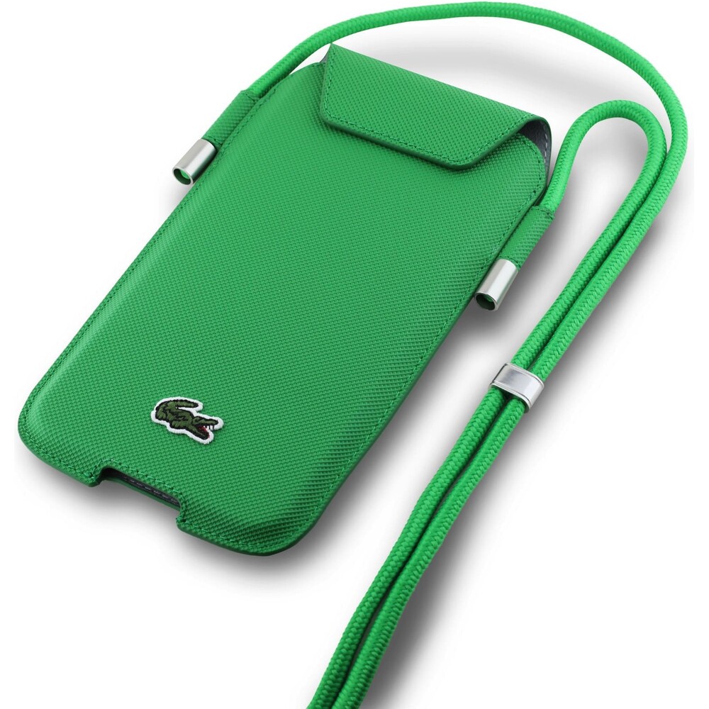 Lacoste-PVC-Iconic-Petit-Pique-pouzdro-na-telefon-XL-zelene