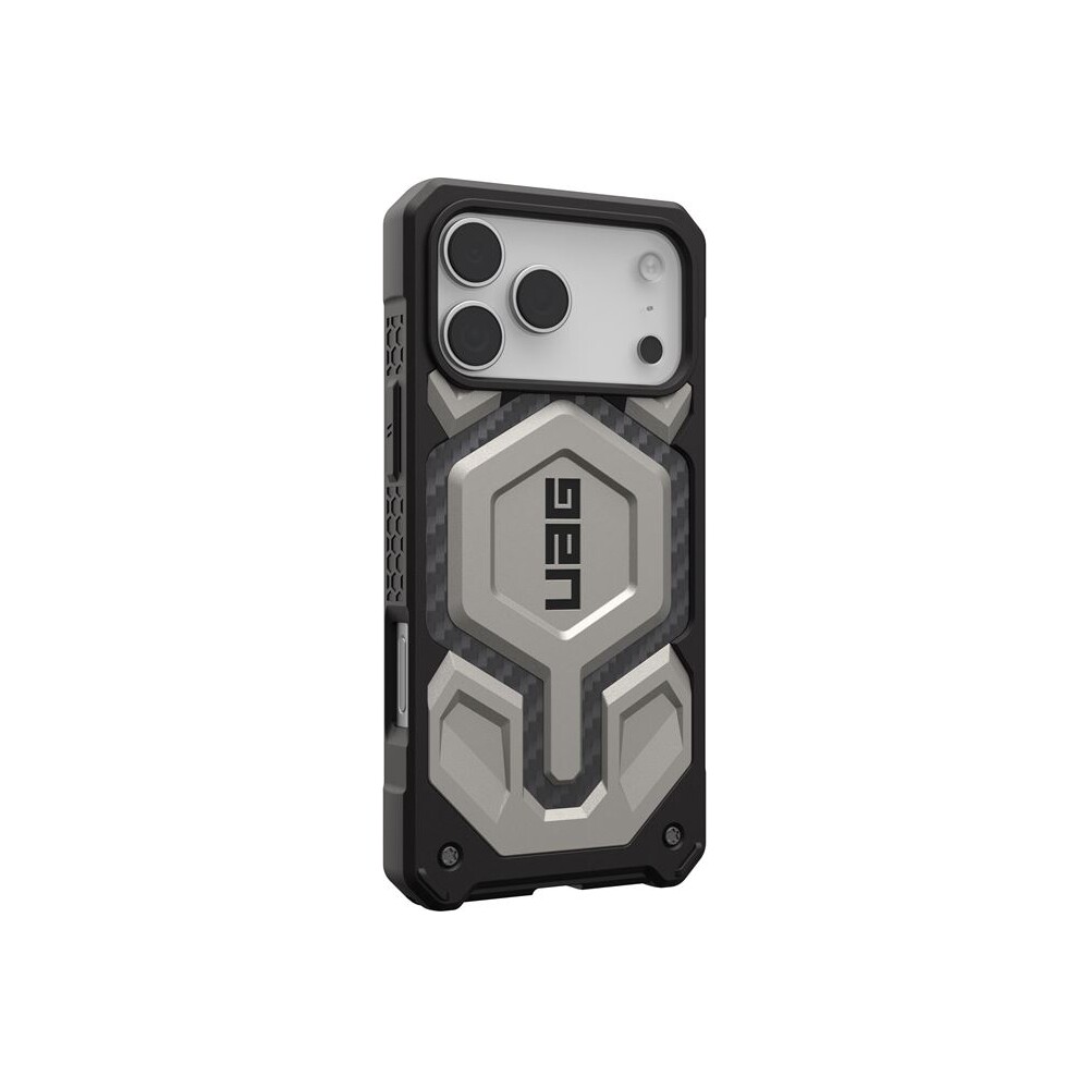 UAG-Monarch-Pro-MagSafe-Titanium-kryt-iPhone-17-Pro-Max-stribrny