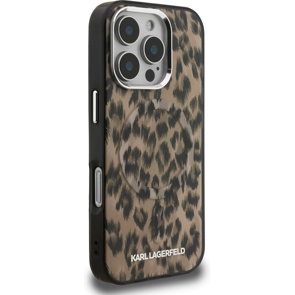 Karl-Lagerfeld-IML-Leopard-MagSafe-kryt-iPhone-16-Pro-hnedy