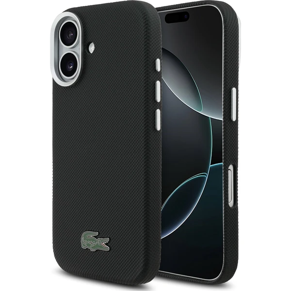Lacoste-PVC-Iconic-Petit-Pique-Metal-Logo-MagSafe-kryt-iPhone-17-cerny