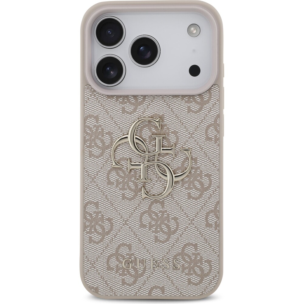 Guess-PU-4G-Metal-Logo-kryt-iPhone-17-Pro-ruzovy