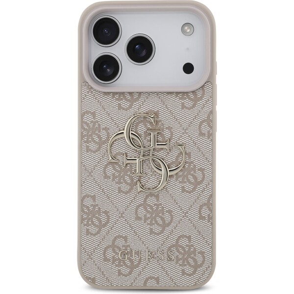Guess-PU-4G-Metal-Logo-kryt-iPhone-17-Pro-ruzovy