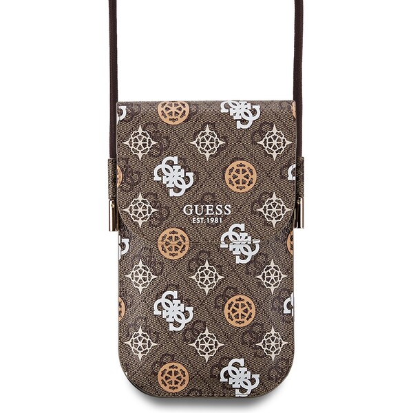 Guess-PU-4G-Peony-Multicolor-taska-na-telefon-hneda