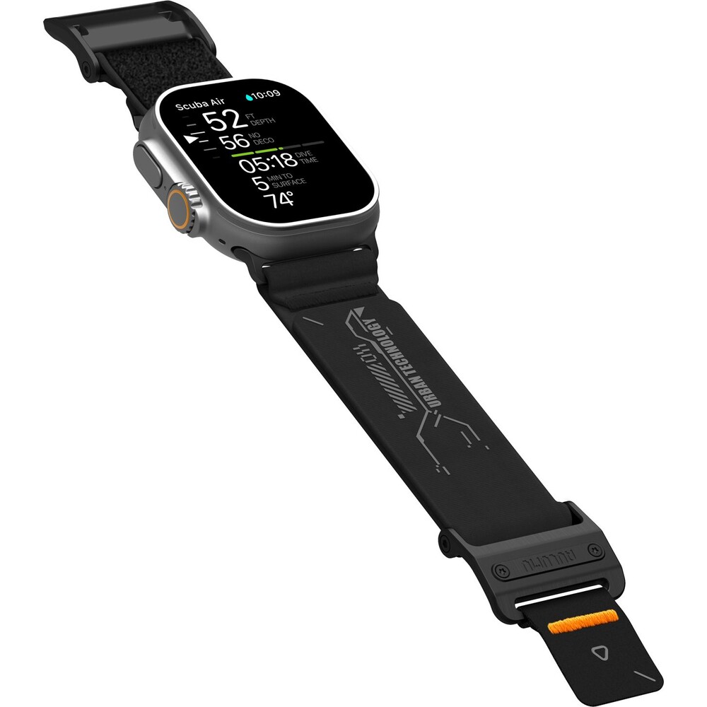 Aulumu-A11-Mag-Buckle-Slim-reminek-Apple-Watch-49-46-45-44-42mm-Black-Buckle-Black-Strap