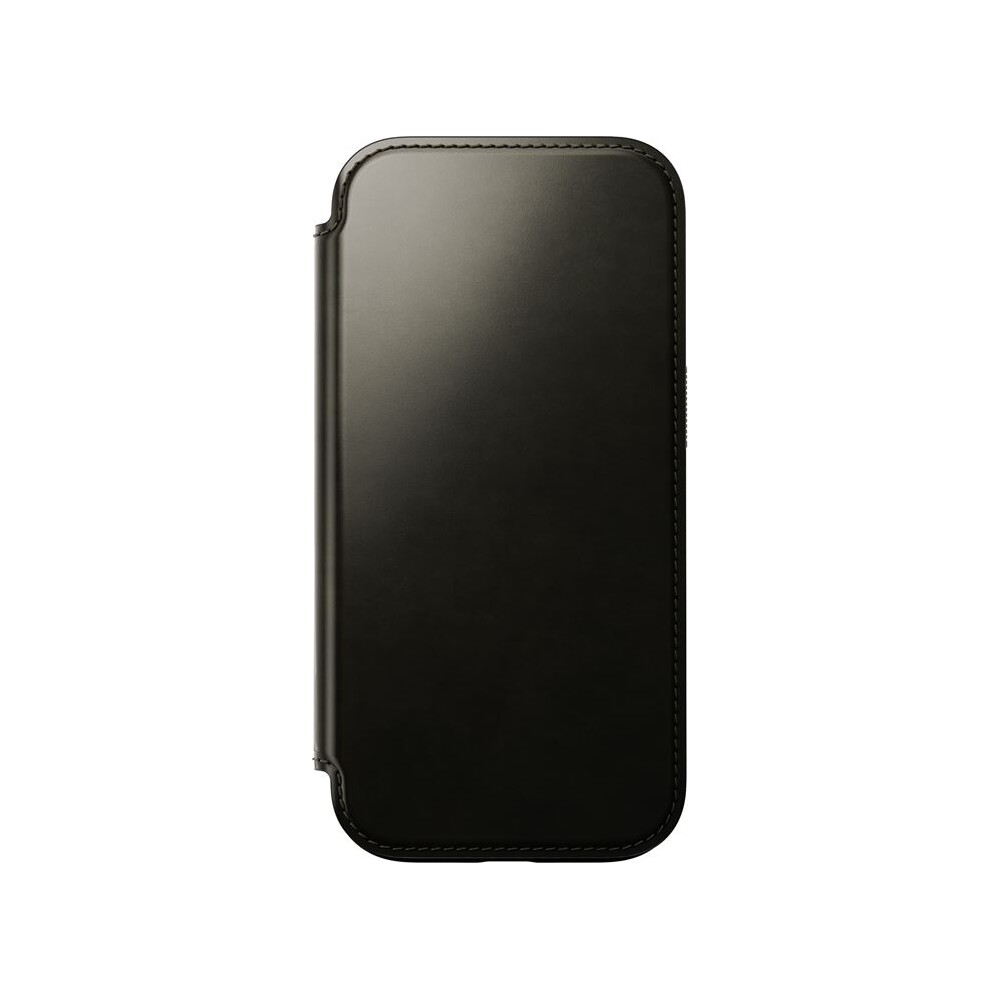 Nomad-Modern-Leather-Folio-MagSafe-pouzdro-iPhone-16-Pro-zelene-chromovane