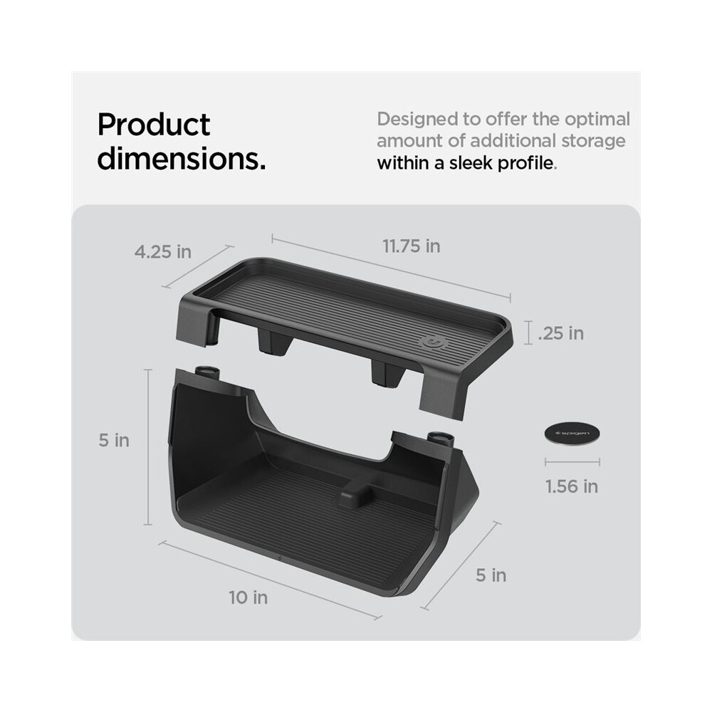 Spigen-Under-Screen-Storage-organizer-pod-displej-Tesla-Model-Y-3-cerny