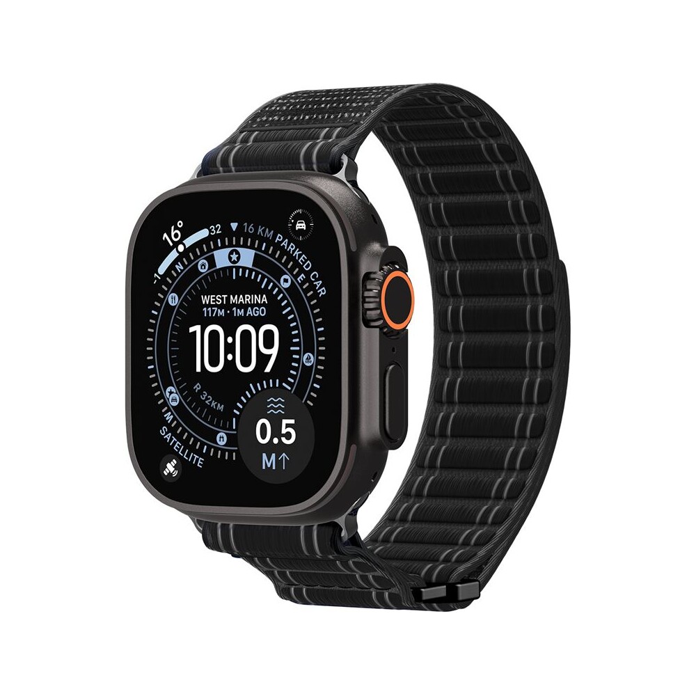 Spigen-Fabric-Band-reminek-hook-and-loop-Apple-Watch-49-46-45-44mm-cerny