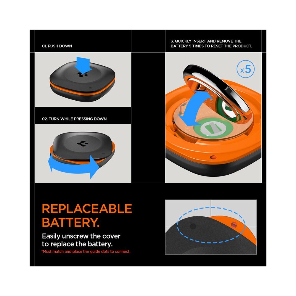 Spigen-Bluetooth-Tracker-TagMe-lokator-s-Apple-Find-My-cerny