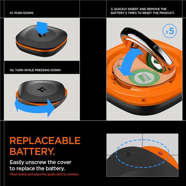 Spigen-Bluetooth-Tracker-TagMe-lokator-s-Apple-Find-My-cerny
