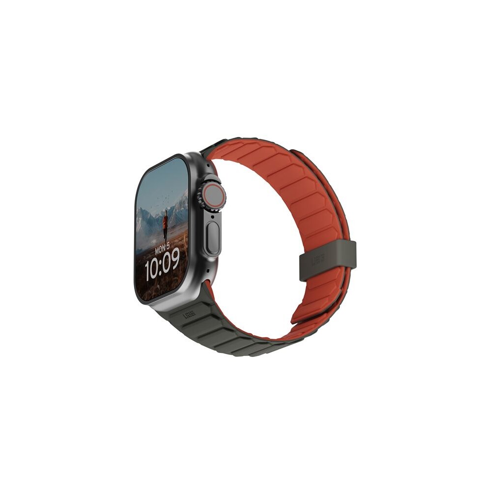 UAG-Pathfinder-reminek-Apple-Watch-49-46-45-44-42mm-olivovy-oranzovy