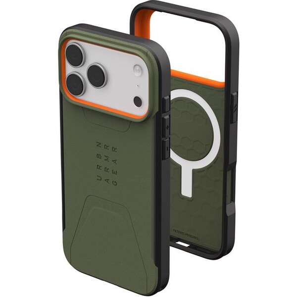 UAG-Civilian-Magsafe-kryt-iPhone-17-Pro-Max-zeleny-oranzovy