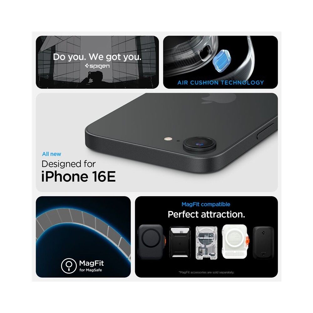 Spigen-Rugged-Armor-MagSafe-kryt-iPhone-17e-16e-matne-cerny