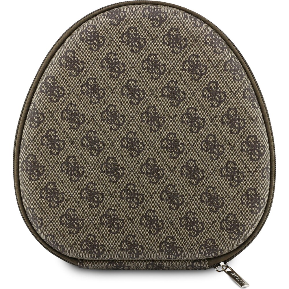 Guess-PU-4G-Triangle-Logo-ENC-bezdratova-sluchatka-hneda