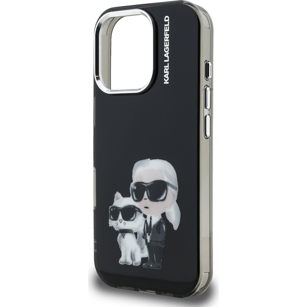 Karl-Lagerfeld-IML-Aquarelle-Karl-and-Choupette-kryt-iPhone-16-Pro-cerny
