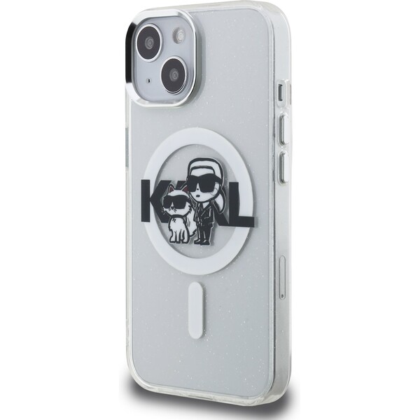 Karl-Lagerfeld-IML-Glitter-Karl-and-Choupette-Sketch-MagSafe-kryt-iPhone-15-ciry