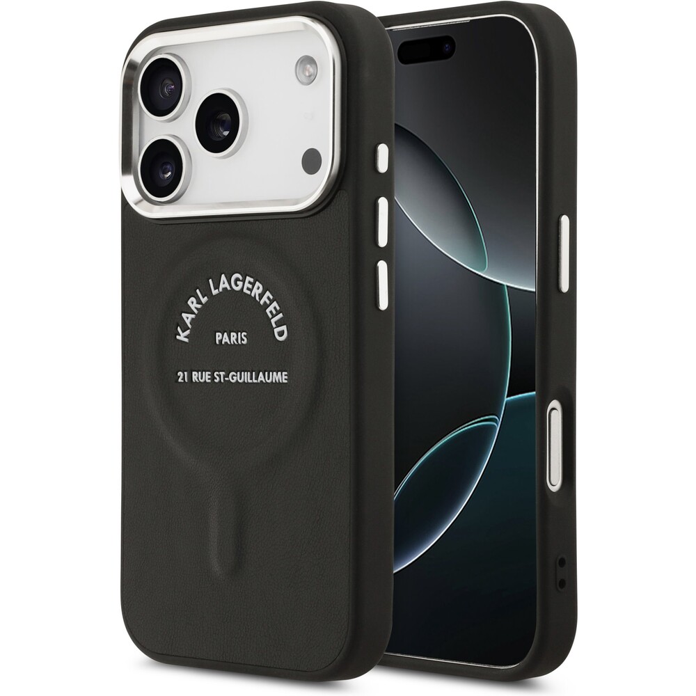 Karl-Lagerfeld-PU-RSG-Logo-MagSafe-kryt-iPhone-17-Pro-cerny