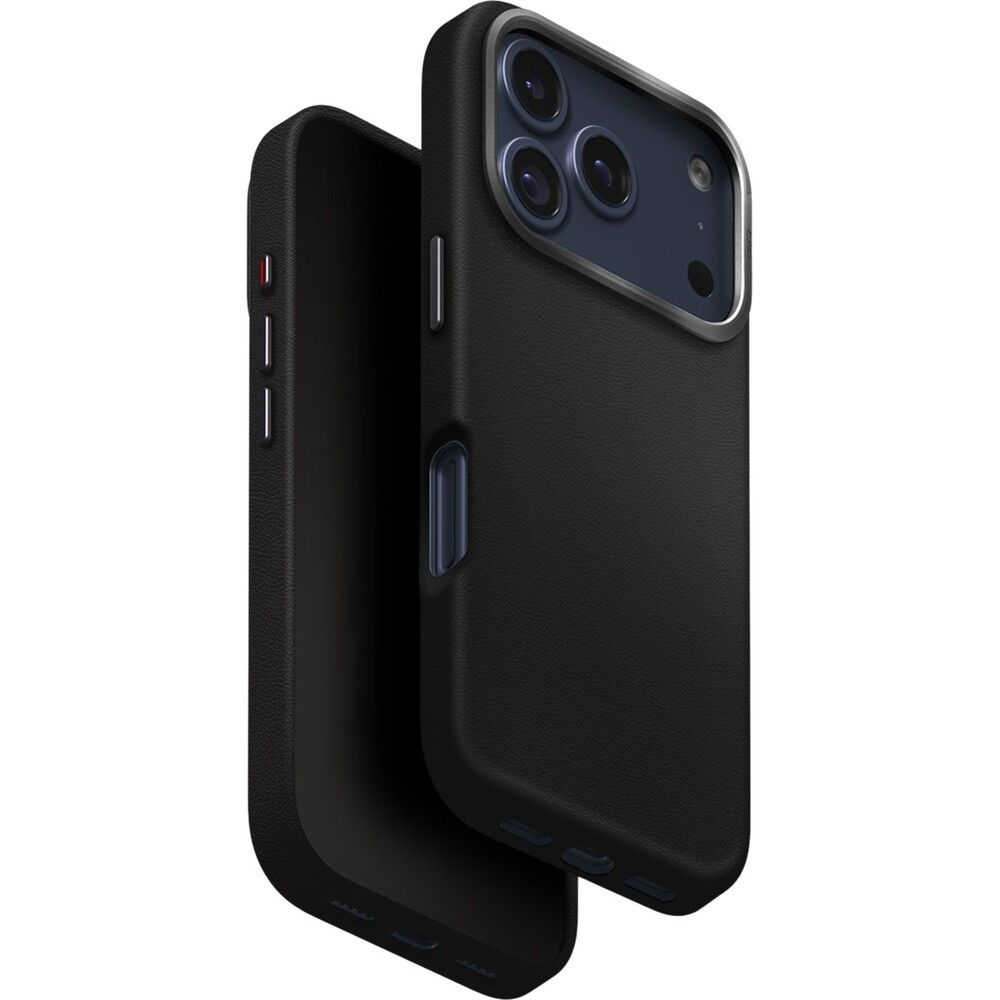 UNIQ-Lyden-Premium-Leatherette-MagClick-MagSafe-kryt-iPhone-17-Pro-Dallas-Black