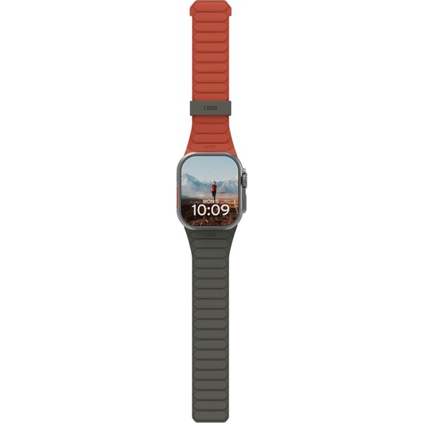 UAG-Pathfinder-reminek-Apple-Watch-49-46-45-44-42mm-olivovy-oranzovy