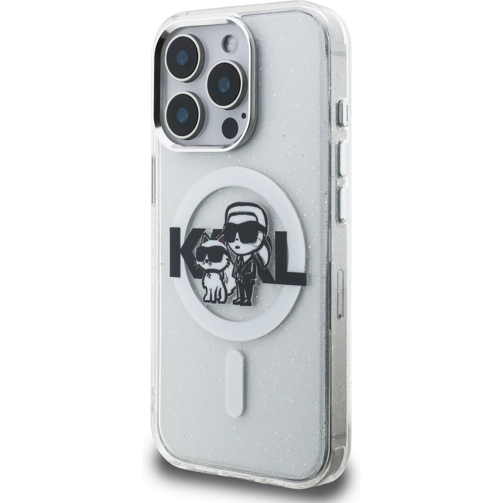 Karl-Lagerfeld-IML-Glitter-Karl-and-Choupette-Sketch-MagSafe-kryt-iPhone-15-Pro-ciry