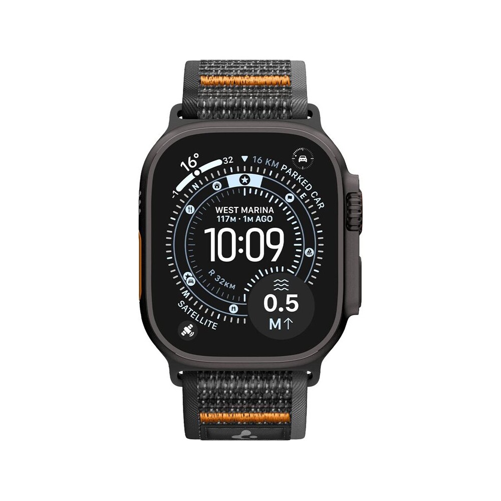 Spigen-Athlex-Air-2-Active-reminek-Apple-Watch-49-46-45-44mm-cerny-oranzovy