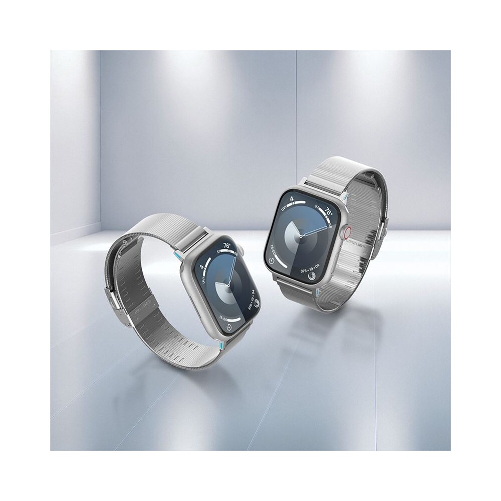 Spigen-Sleek-Link-reminek-Apple-Watch-49-46-45-44-42mm-stribrny
