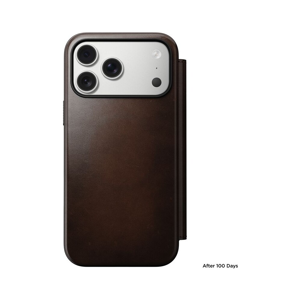 Nomad-Modern-Leather-Folio-Horween-MagSafe-kozene-pouzdro-iPhone-17-Pro-Max-Rustic-Brown