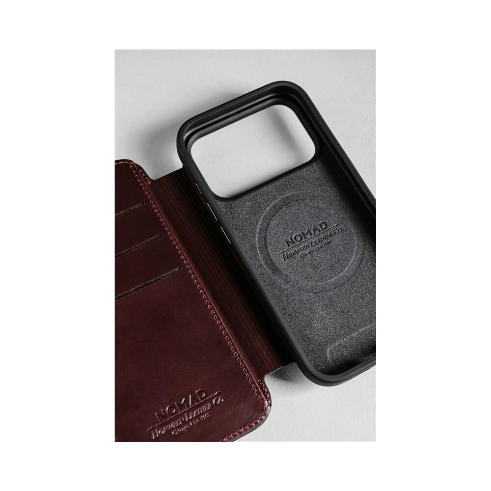 Nomad-Modern-Leather-Folio-Horween-MagSafe-kozene-pouzdro-iPhone-17-Pro-Max-Burgundy