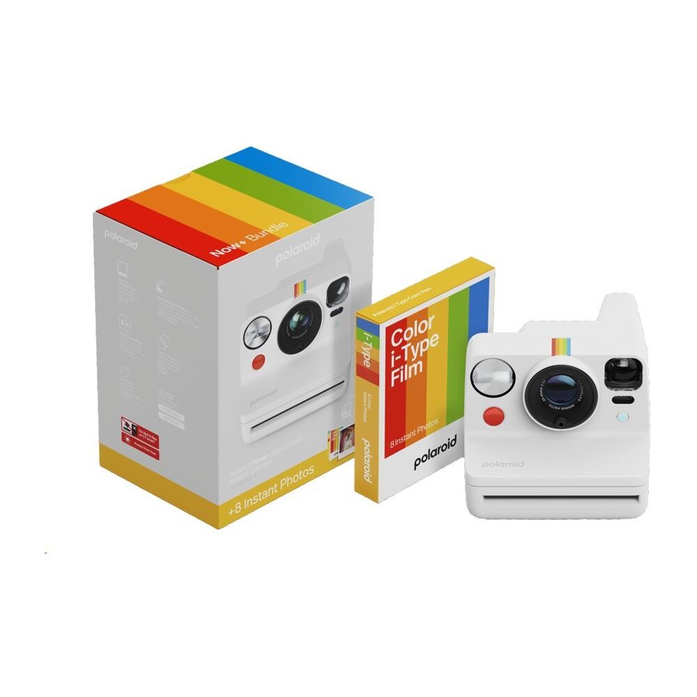 Polaroid-Now-Gen-3-White-Bundle-with-Color-Film-8-photos-