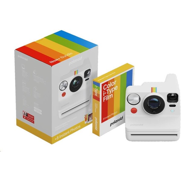 Polaroid-Now-Gen-3-White-Bundle-with-Color-Film-8-photos-