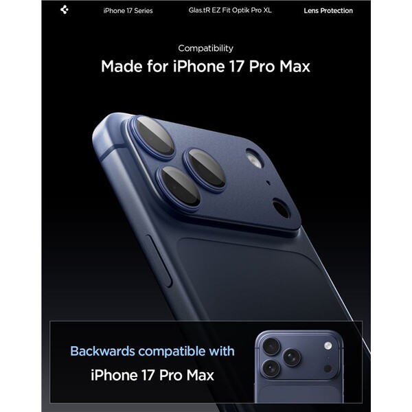 Spigen-Glass-tR-EZ-Fit-Optik-Pro-XL-sklo-na-fotoaparat-iPhone-17-Pro-Max-tmave-modre