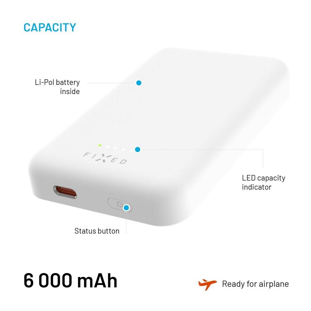 FIXED-MagZen-powerbanka-s-bezdratovym-nabijenim-a-Magsafe-6000-mAh-bila