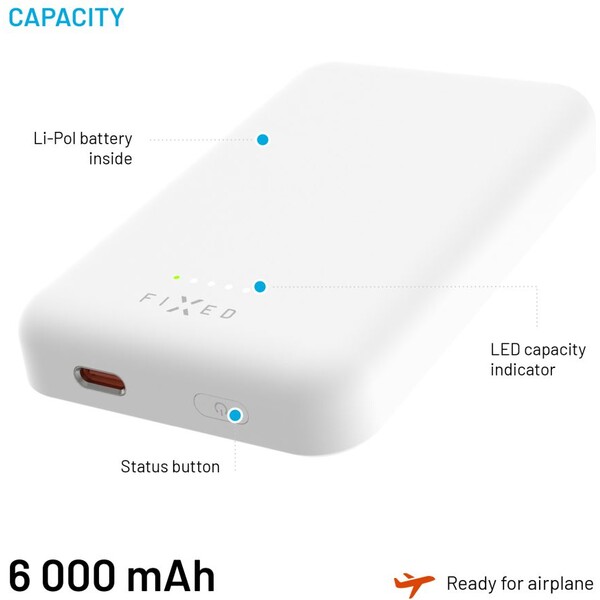 FIXED-MagZen-powerbanka-s-bezdratovym-nabijenim-a-Magsafe-6000-mAh-bila