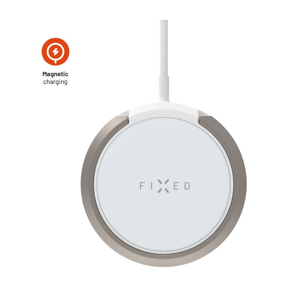 FIXED-MagPad-bezdratova-MagSafe-nabijecka-se-stojankem-15W-bila