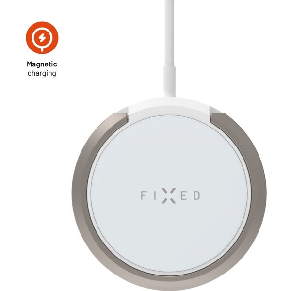 FIXED-MagPad-bezdratova-MagSafe-nabijecka-se-stojankem-15W-bila