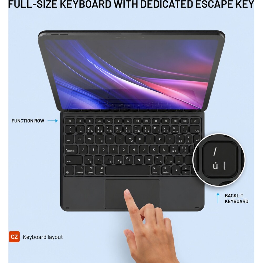 FIXED-Typee-Alu-pouzdro-s-bezdratovou-klavesnici-iPad-10-9-2022-iPad-11-2025-CZ-cerne