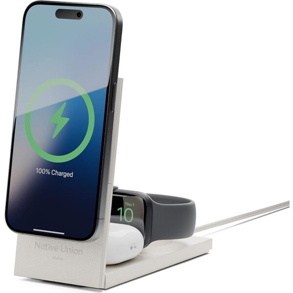 Native-Union-Rise-3v1-Qi2-MagSafe-bezdratova-nabijecka-s-adaptery-seda