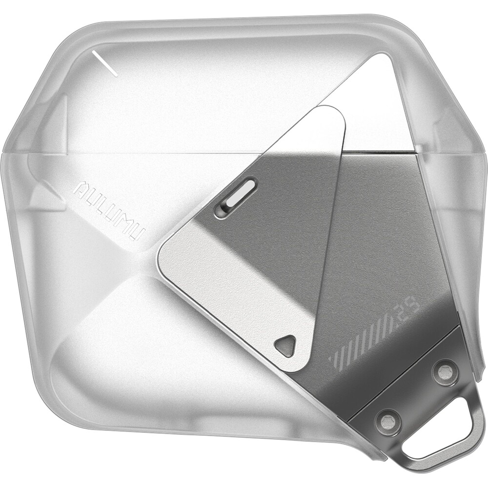 Aulumu-A29-Geometric-Case-pouzdro-AirPods-4-Translucent-White