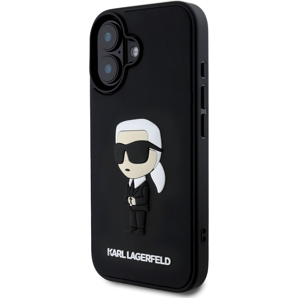 Karl-Lagerfeld-3D-Rubber-Ikonik-kryt-pro-iPhone-16-cerny