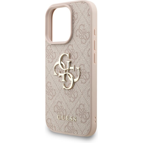 Guess-PU-4G-Metal-Logo-Strap-kryt-iPhone-16-Pro-ruzovy