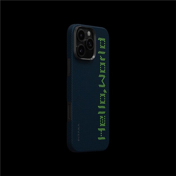 Pitaka-Tactile-Woven-Case-kryt-iPhone-16-Pro-Hello-World