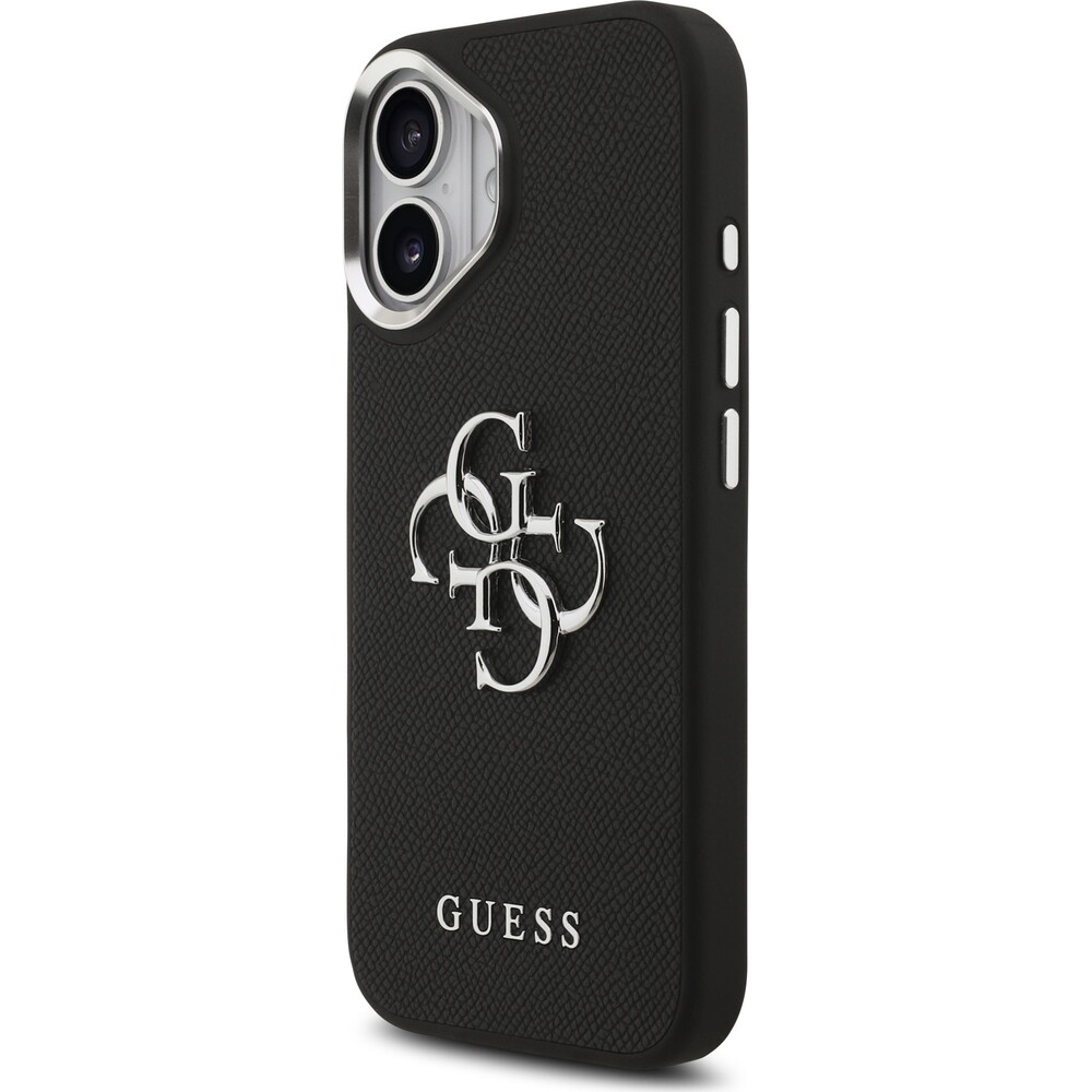 Guess-PU-Grained-4G-Metal-Logo-kryt-iPhone-17-cerny