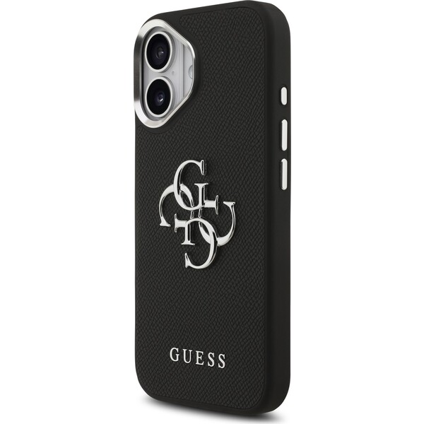 Guess-PU-Grained-4G-Metal-Logo-kryt-iPhone-17-cerny