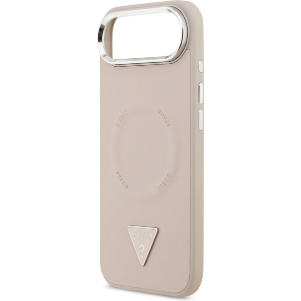 Guess-PU-Leather-Triangle-Logo-MagSafe-kryt-iPhone-Air-ruzovy