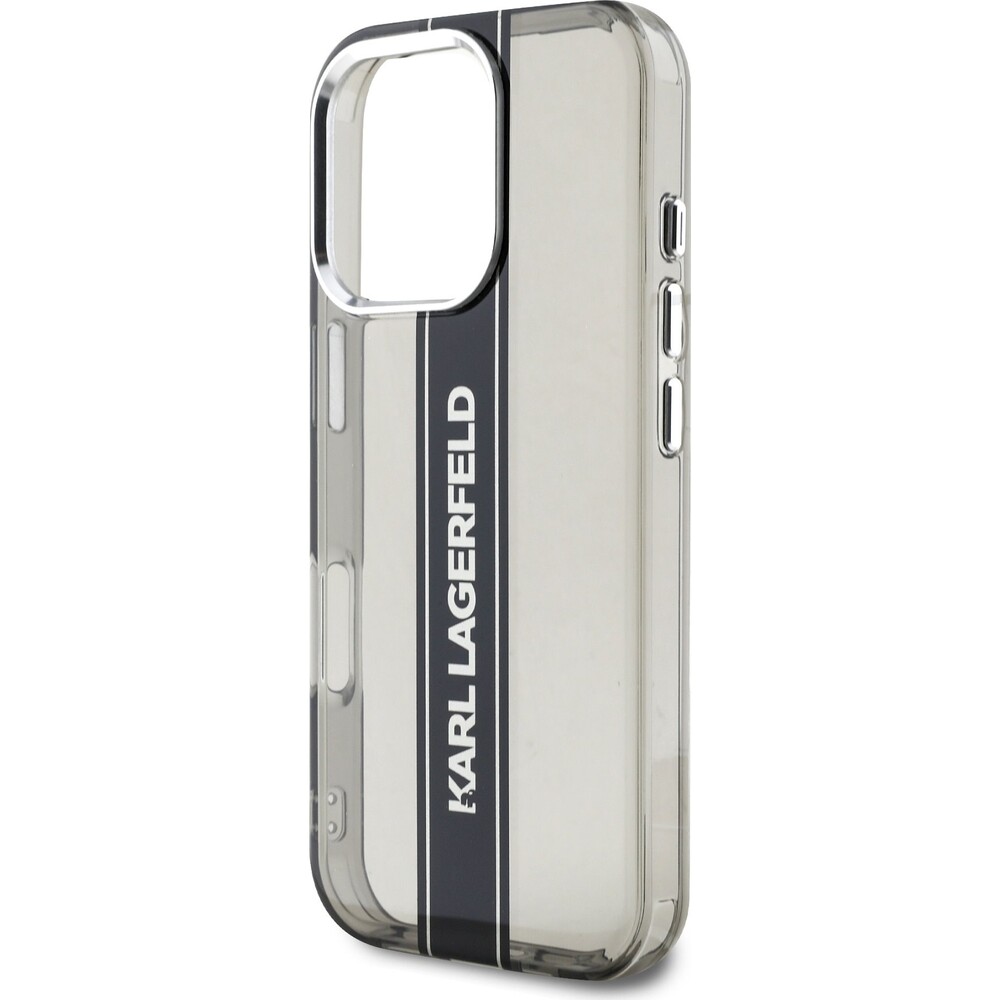 Karl-Lagerfeld-IML-Stripe-Logo-kryt-iPhone-16-Pro-cerny