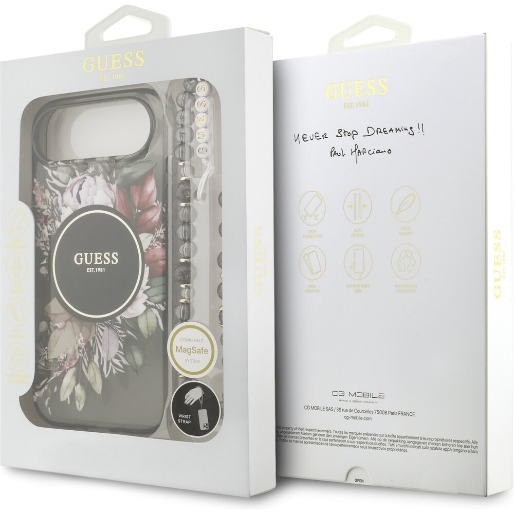 Guess-IML-Flowers-Strap-MagSafe-kryt-iPhone-Air-cerny